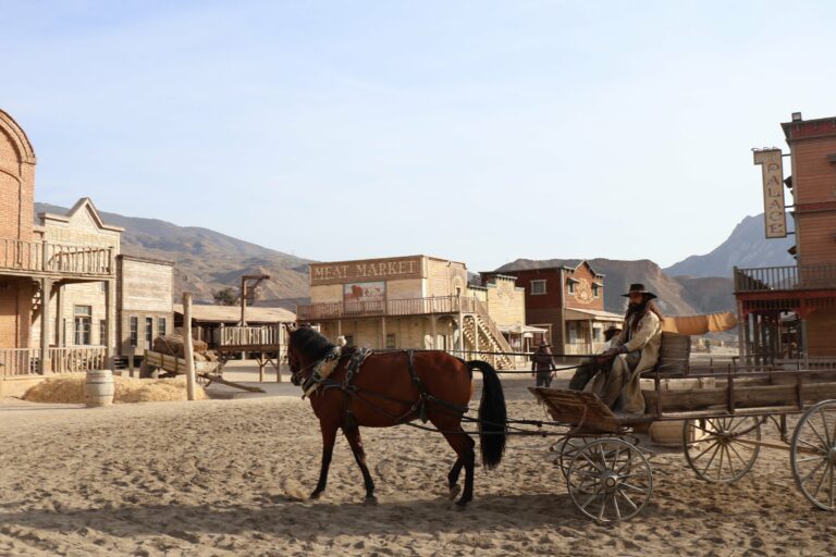 Charrette dans la rue principale du décor – The Ultime Western